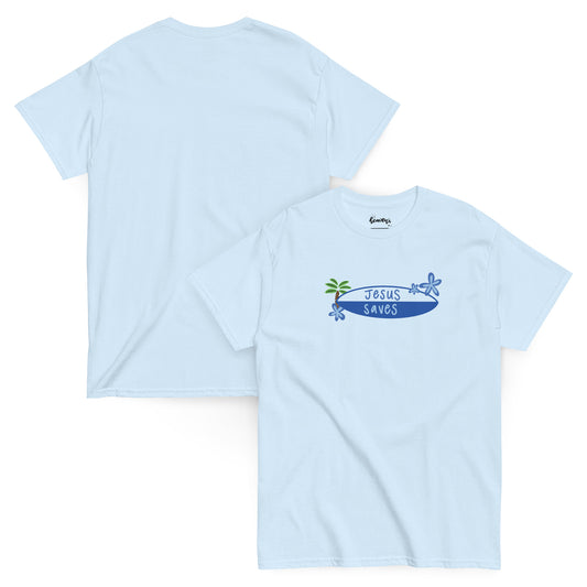Jesus Saves Tee - Blue